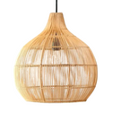 Retro natural rattan pendant light on a white background – Maison Liane