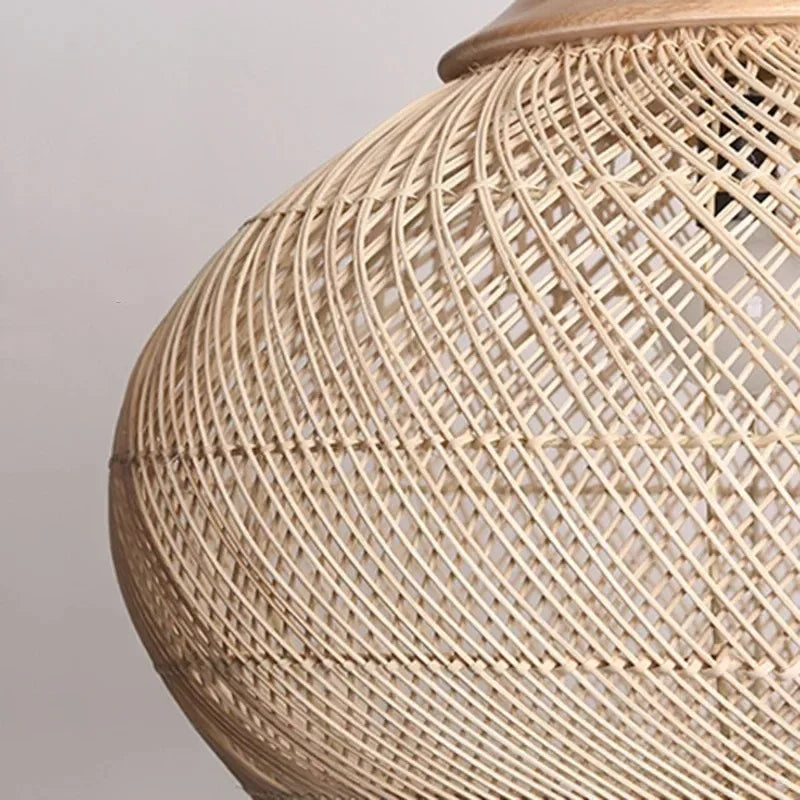 Panier rattan and wood pendant light range – Maison Liane