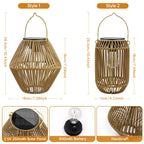 Lanterne solaire Luciole effet rotin