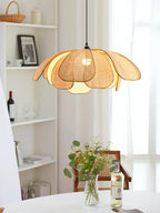 Petale rattan flower pendant light – view 2