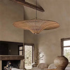Wabi-Sabi wide rattan pendant light – Maison Liane