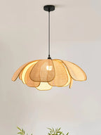 Petale rattan flower pendant light – Maison Liane