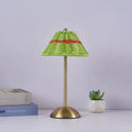 Cordless rechargeable rattan table lamp – view 7