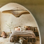 Wabi-Sabi wide rattan pendant light – view 5