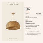 Nido pendant light dimensions and installation guide – Maison Liane