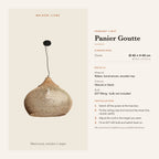 Panier Goutte pendant light dimensions and installation guide – Maison Liane