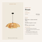 Petale pendant light dimensions and installation guide – Maison Liane