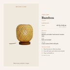Bambou table lamp dimensions and instructions – Maison Liane