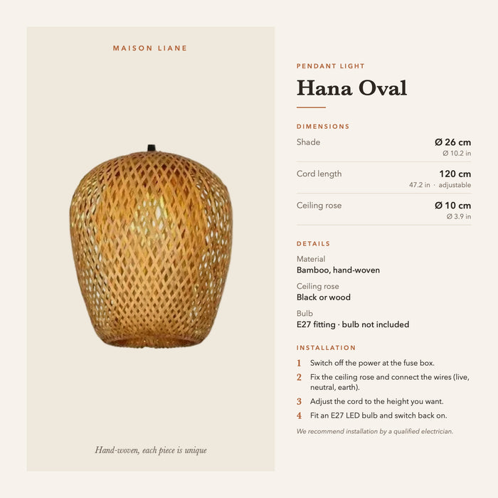 Suspension Hana Ovale