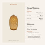 Hana Cocoon pendant light dimensions and installation guide – Maison Liane