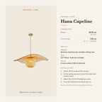 Hana Capeline pendant light dimensions and installation guide – Maison Liane