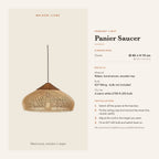 Panier Saucer pendant light dimensions and installation guide – Maison Liane